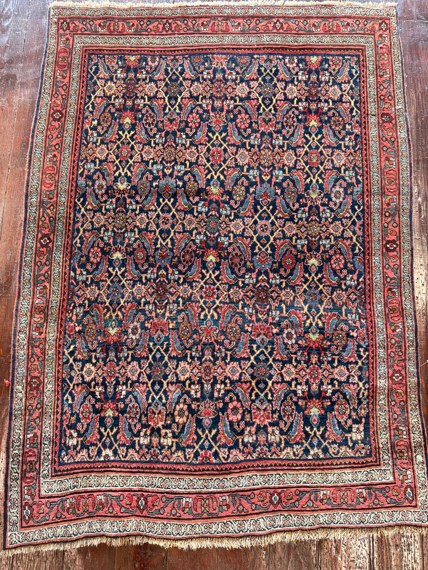 Antique 1900 Persian Bijar 4x5