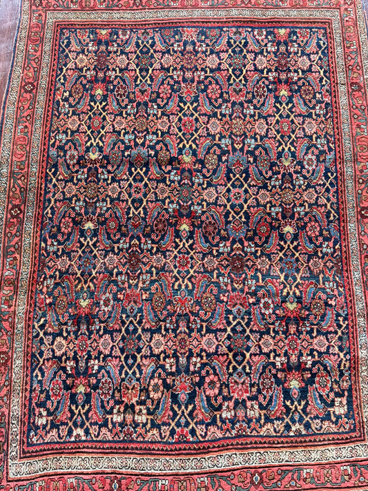 Antique 1900 Persian Bijar 4x5