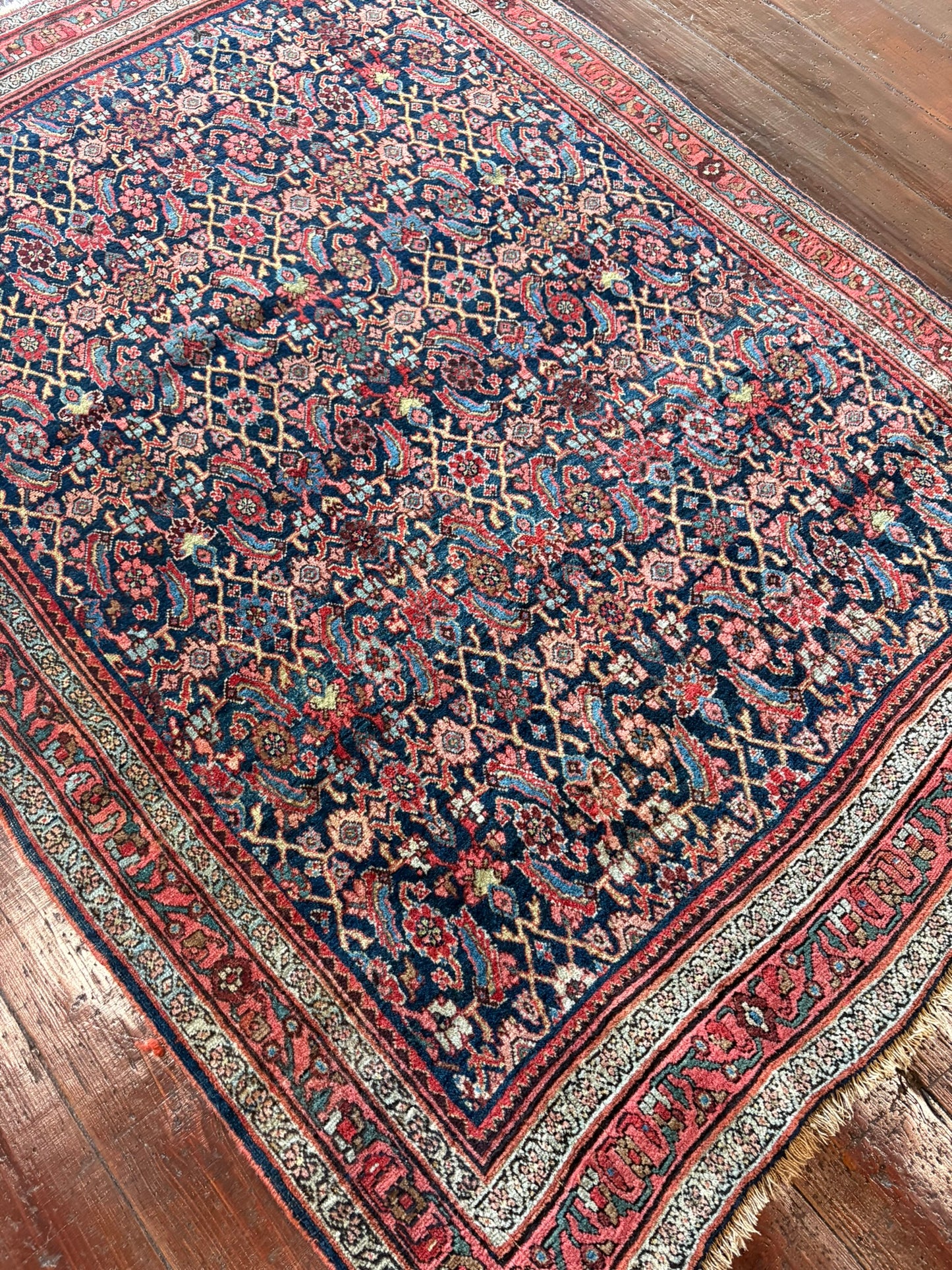 Antique 1900 Persian Bijar 4x5