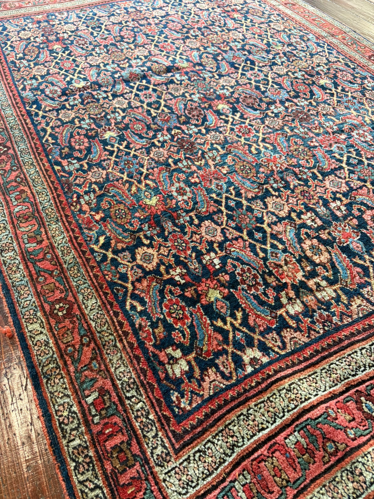 Antique 1900 Persian Bijar 4x5