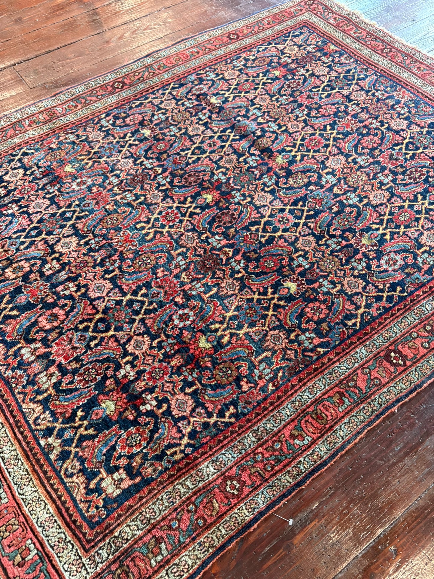 Antique 1900 Persian Bijar 4x5