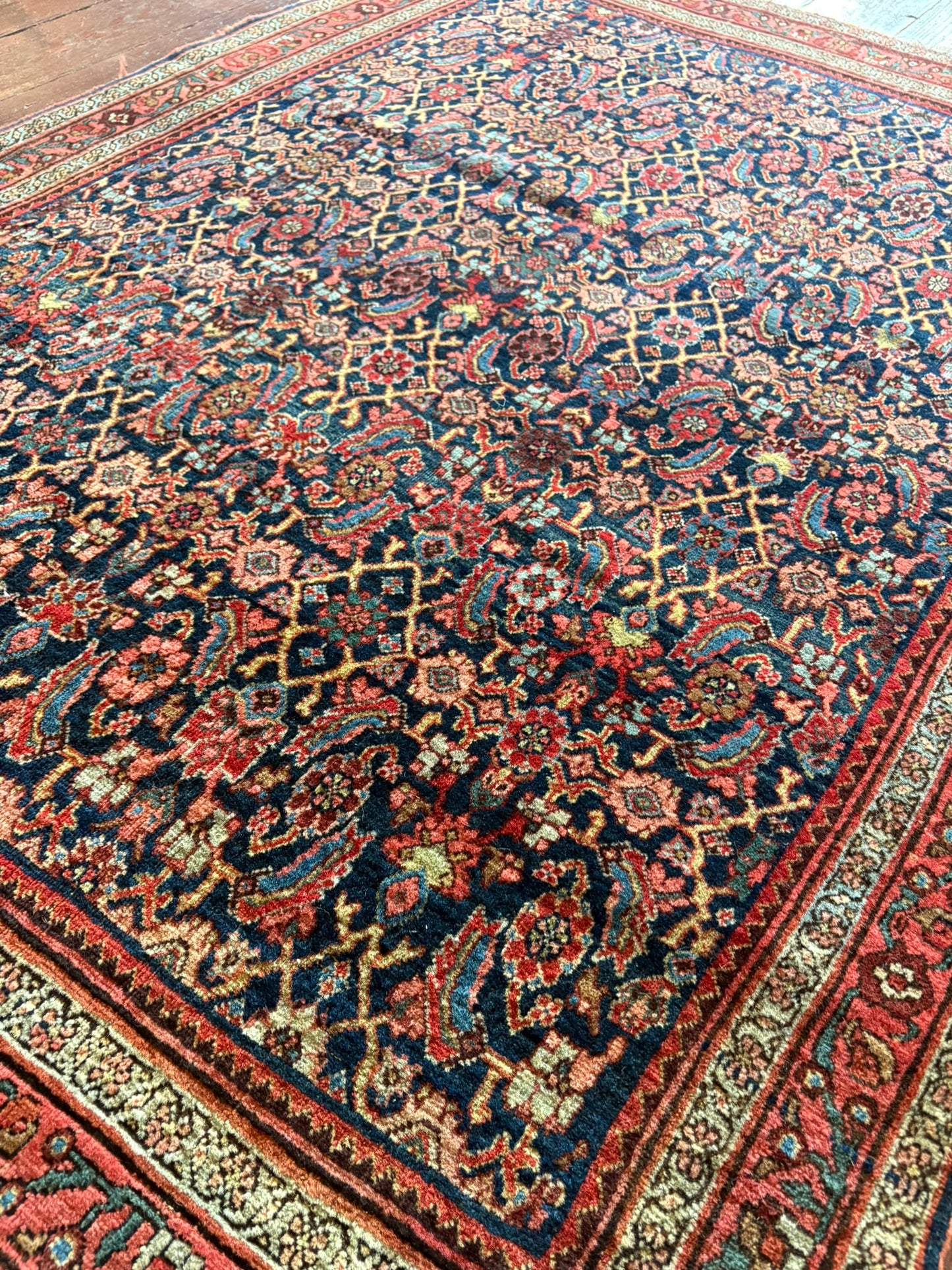 Antique 1900 Persian Bijar 4x5