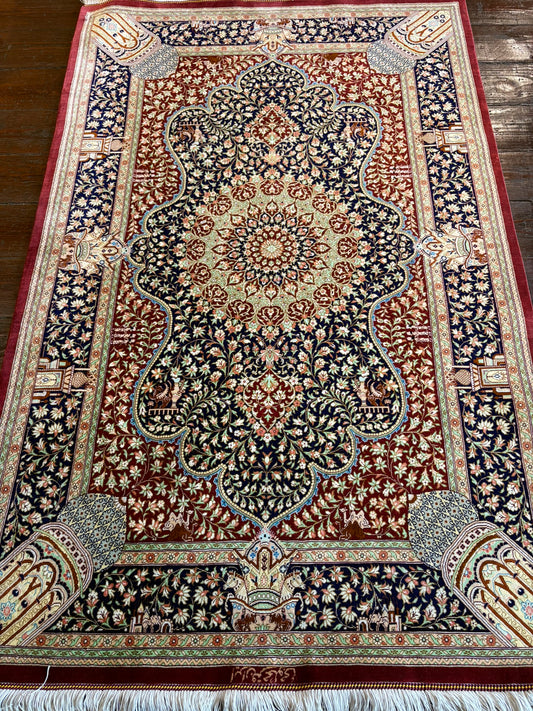 Persian Silk Qum Rug 3x5