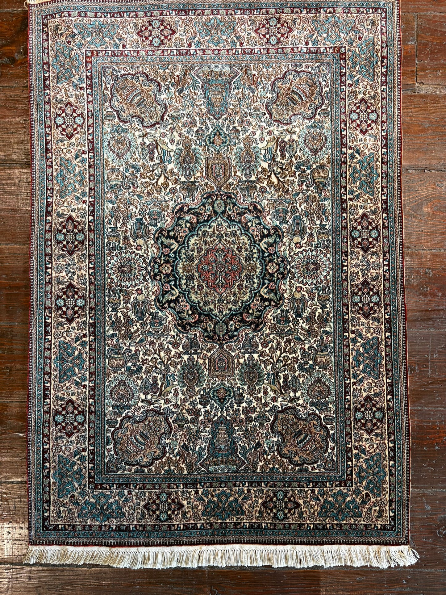 Fine Chinese Silk Rug 2x3